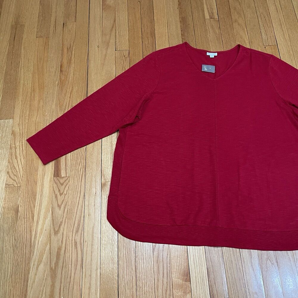 J Jill Casual V Neck Blouse Top Womens Plus Size 4X Cotton Blend NEW WITH TAGS - Picture 11 of 12